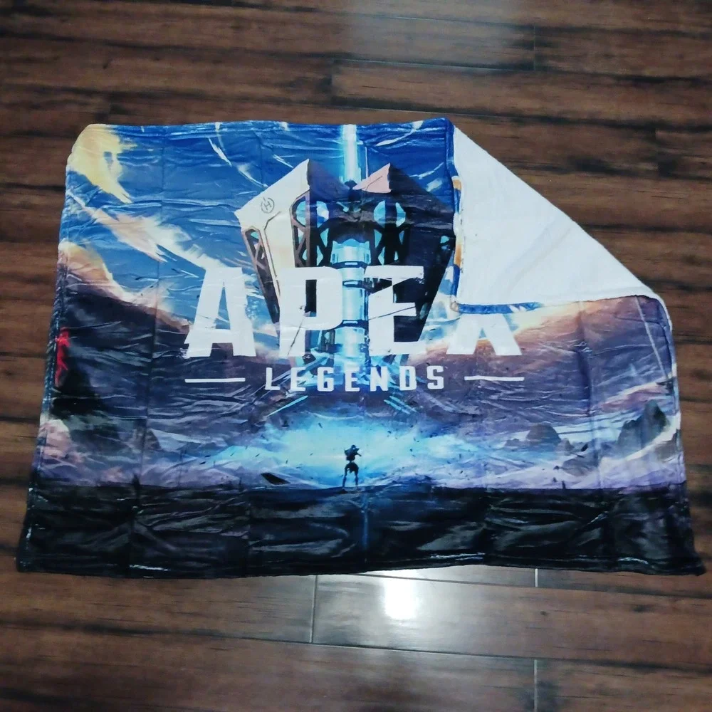Apex Legends Fleece Throw Blanket 50x40 One Sided Print Gaming Decor Blue